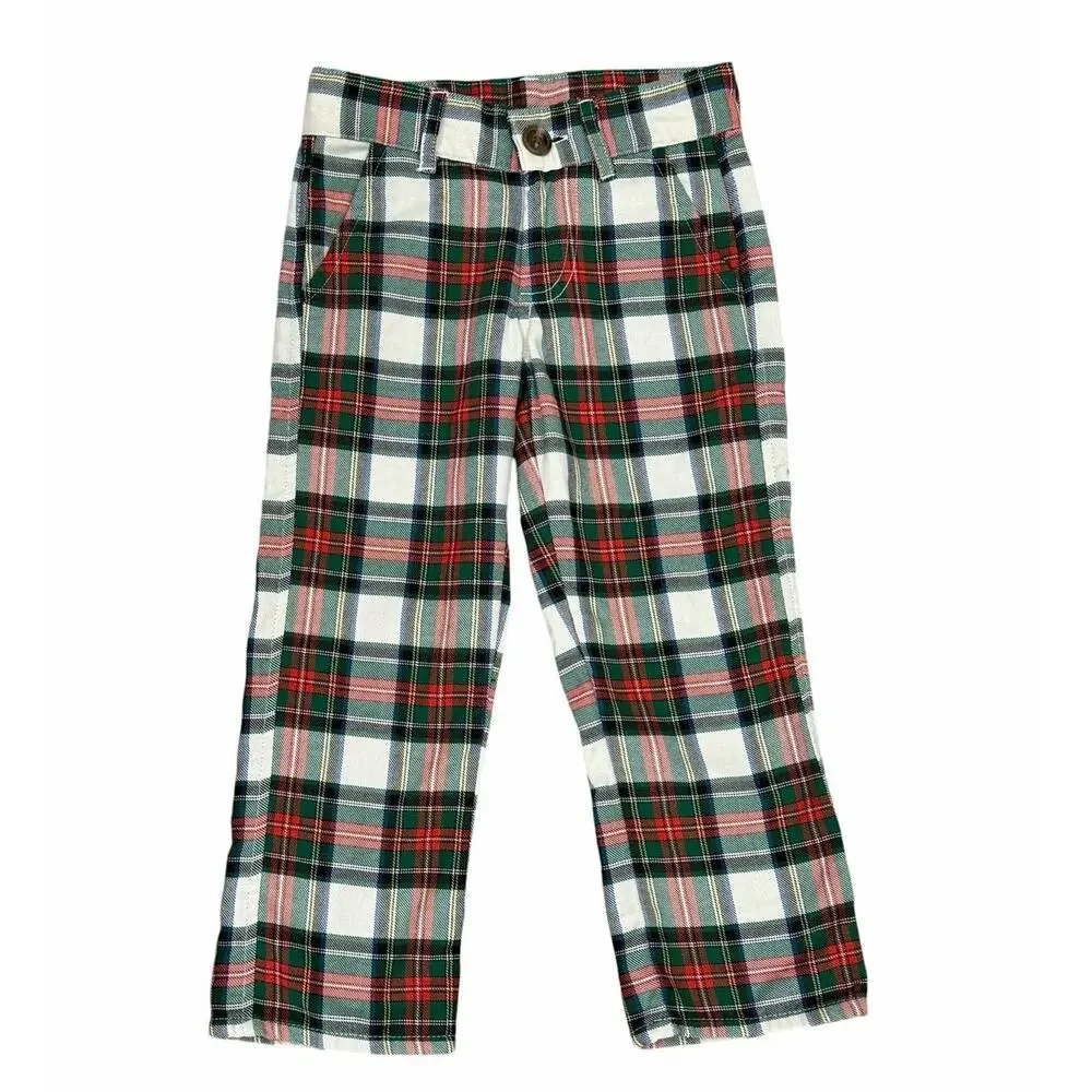 THE BEAUFORT BONNET COMPANY Boys Plaid Holiday Trousers Size 4T